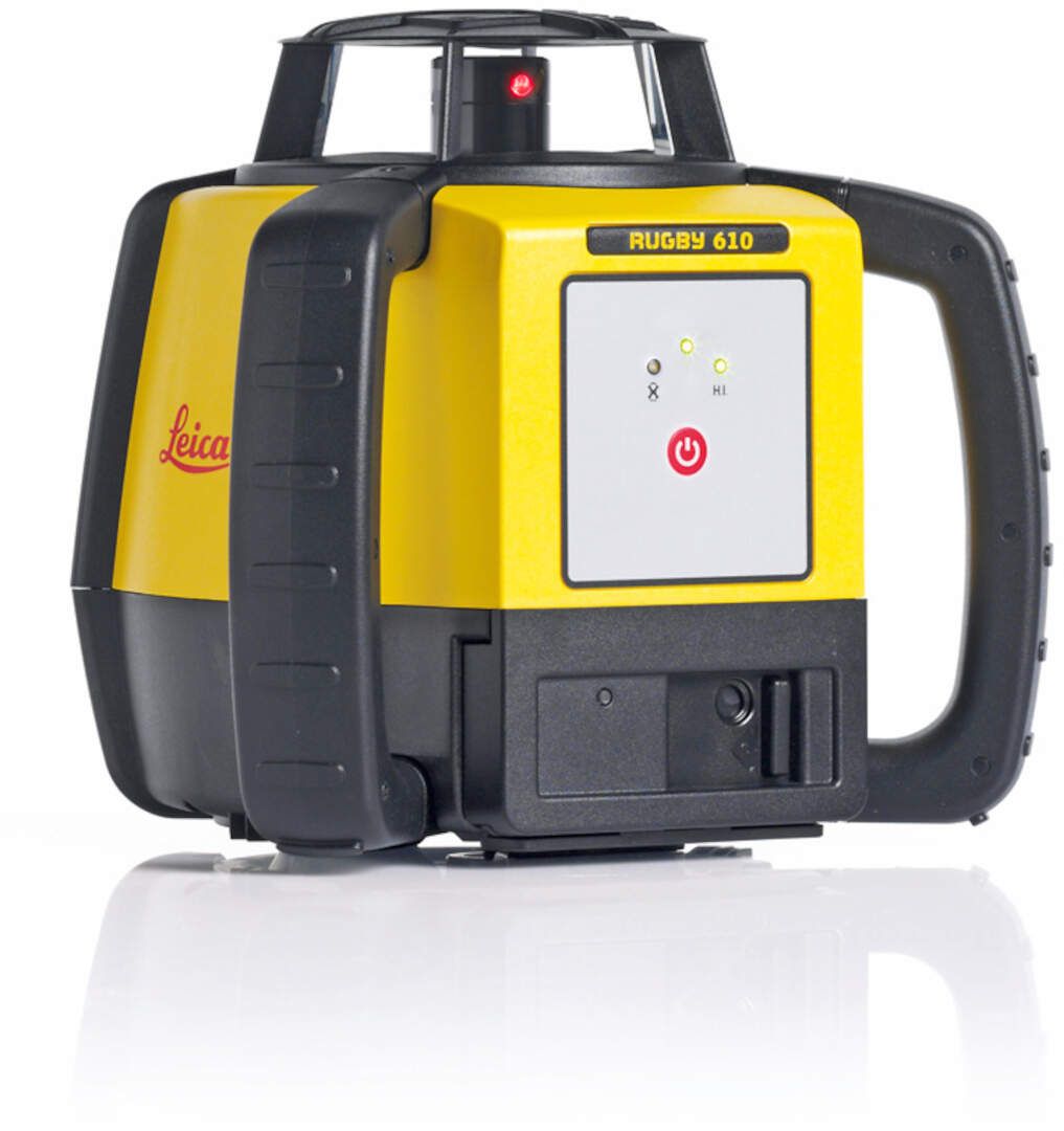 thumbnail image 2 of Leica Rugby 610 Rotary Laser Level – Self-Leveling Horizontal Laser – Up To 2600 Ft Range, IP67, 3-Year Warranty 2 of 13